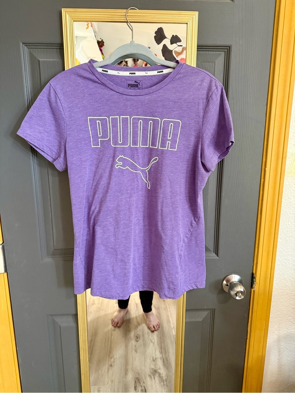Puma Women's Lavender Short-Sleeve Logo Tee